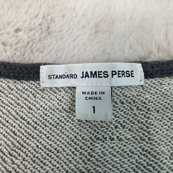 Standard James Perse Sweater Dress Womens Size 1 S-M Gray French Terry Sweatshir - Picture 4 of 10